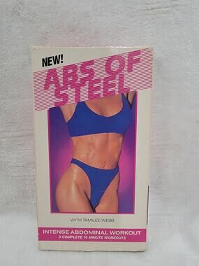 ABS Of Steel Abdominal Workout VHS Tape Used Tamilee Webb Fitness Exercise